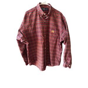 Polo Ralph Lauren Shirt Mens XL Red Blue Green Plaid Button Down Preppy